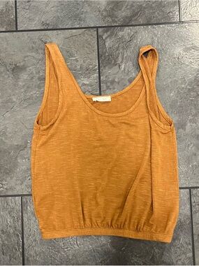 Olivia Rae Sleeveless Tank Top - Mustard Orange